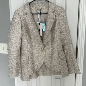 Yoana Baraschi Blue Audrey Brocade Evening Jacket